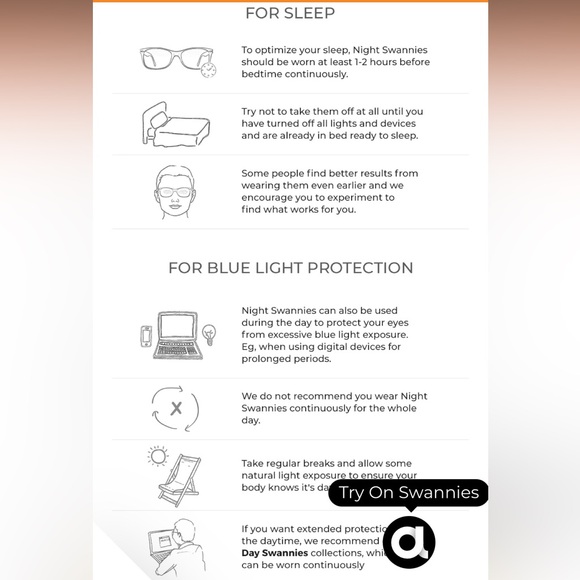 NWT Swanwick Rose Gold Night Blue Light Blocking Glasses - Picture 13 of 14